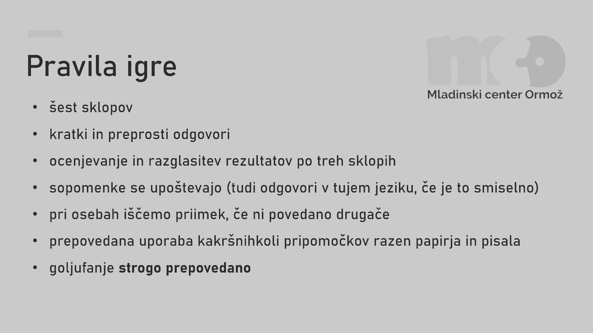 Slide with instructions in Slovenian for making igloo dishes, including steps for preparation, evaluation, sharing, and quick tips.
