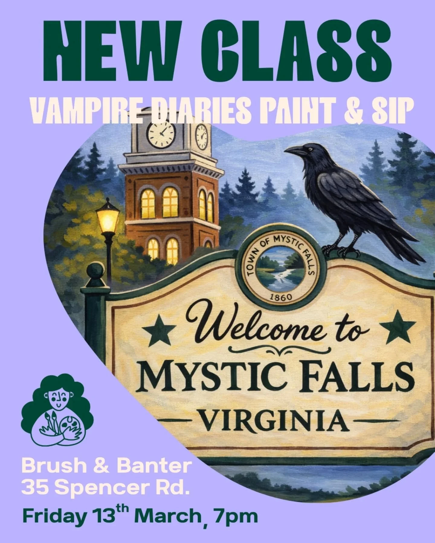 Team Damon or Team Stefan? 🩸🌙
The Vampire Diaries Paint &amp; Sip
Friday 13th March | 7PM

Moody clock tower scene, fully guided and predawn so it's beginner friendly.

Limited tickets available online now #linkinbio 

#vampirediaries #paintandsip