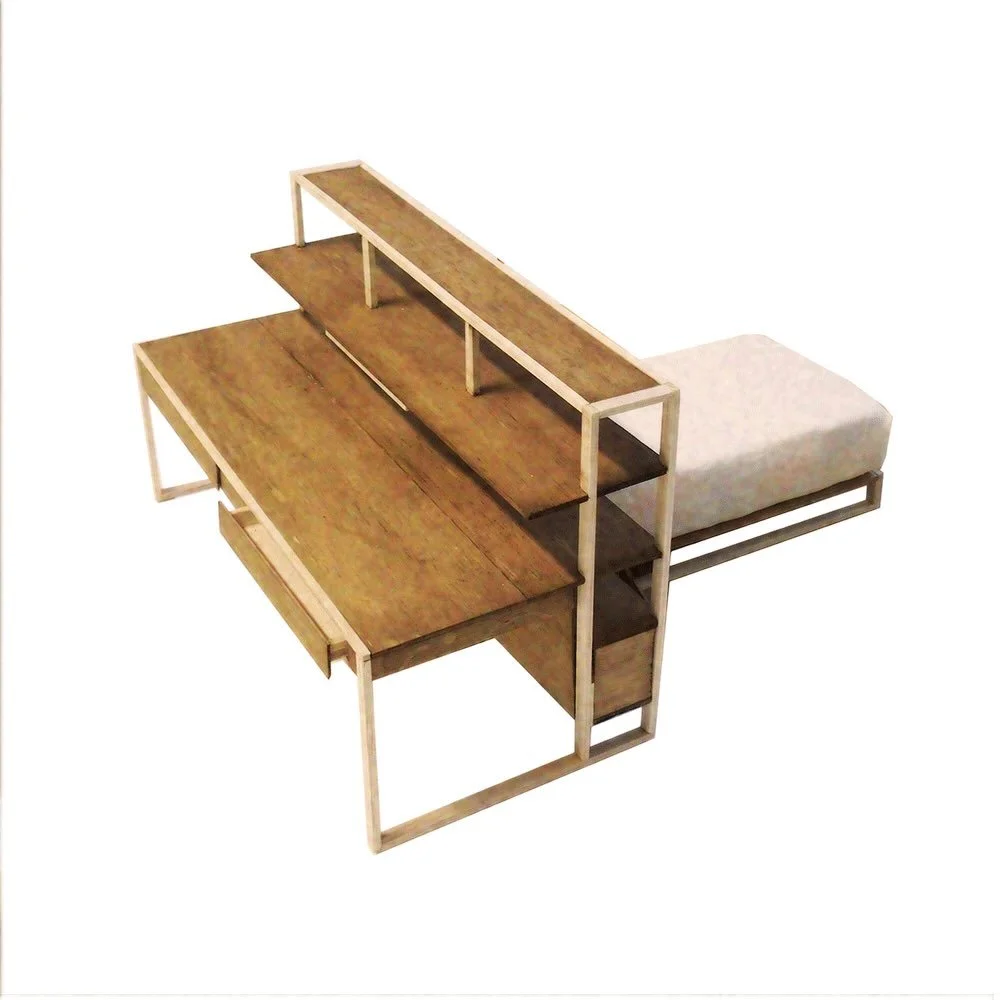Maqueta per a moble multifuncional #scalemodel #table #shelfs