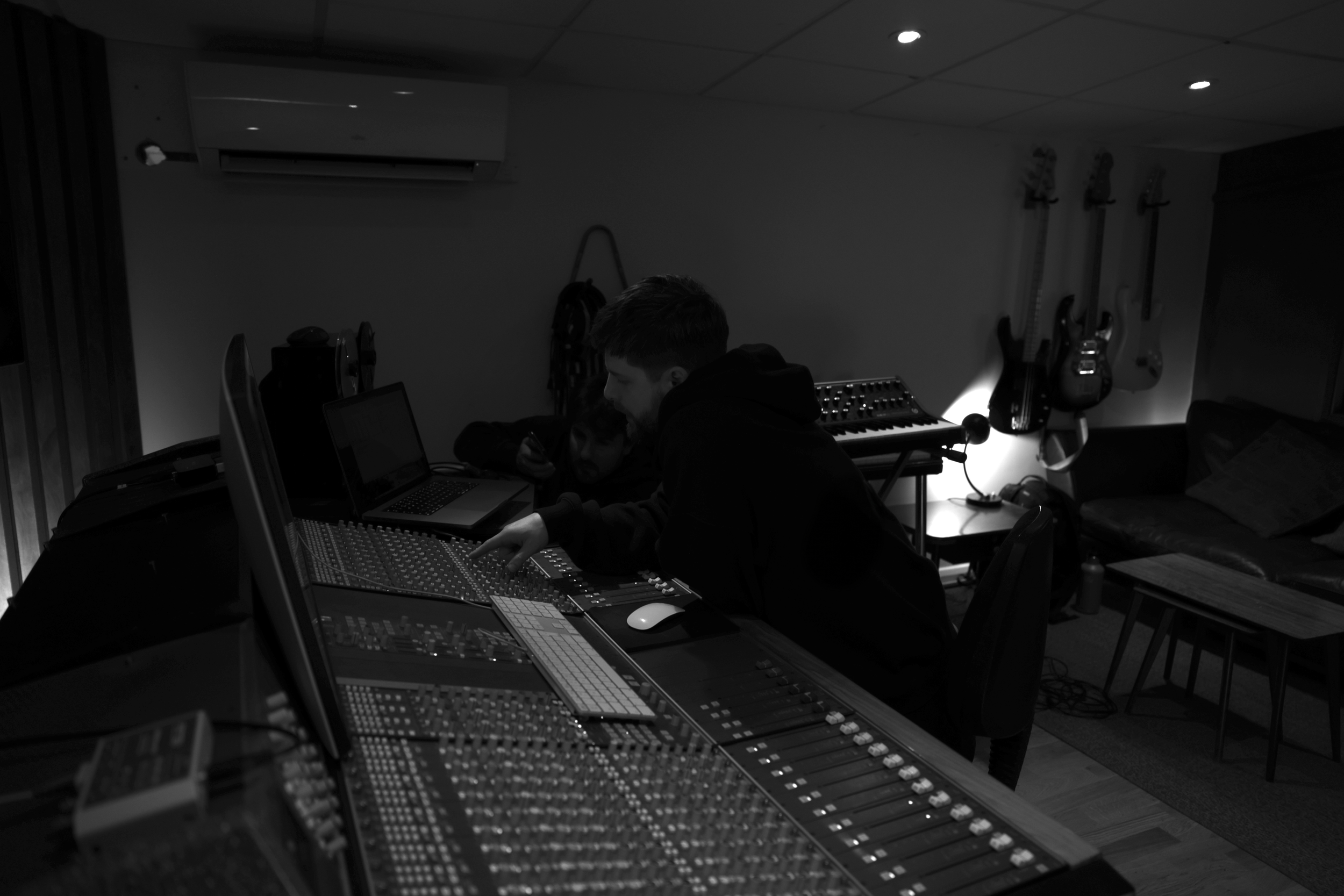 Adam Jaffrey working in the studio
