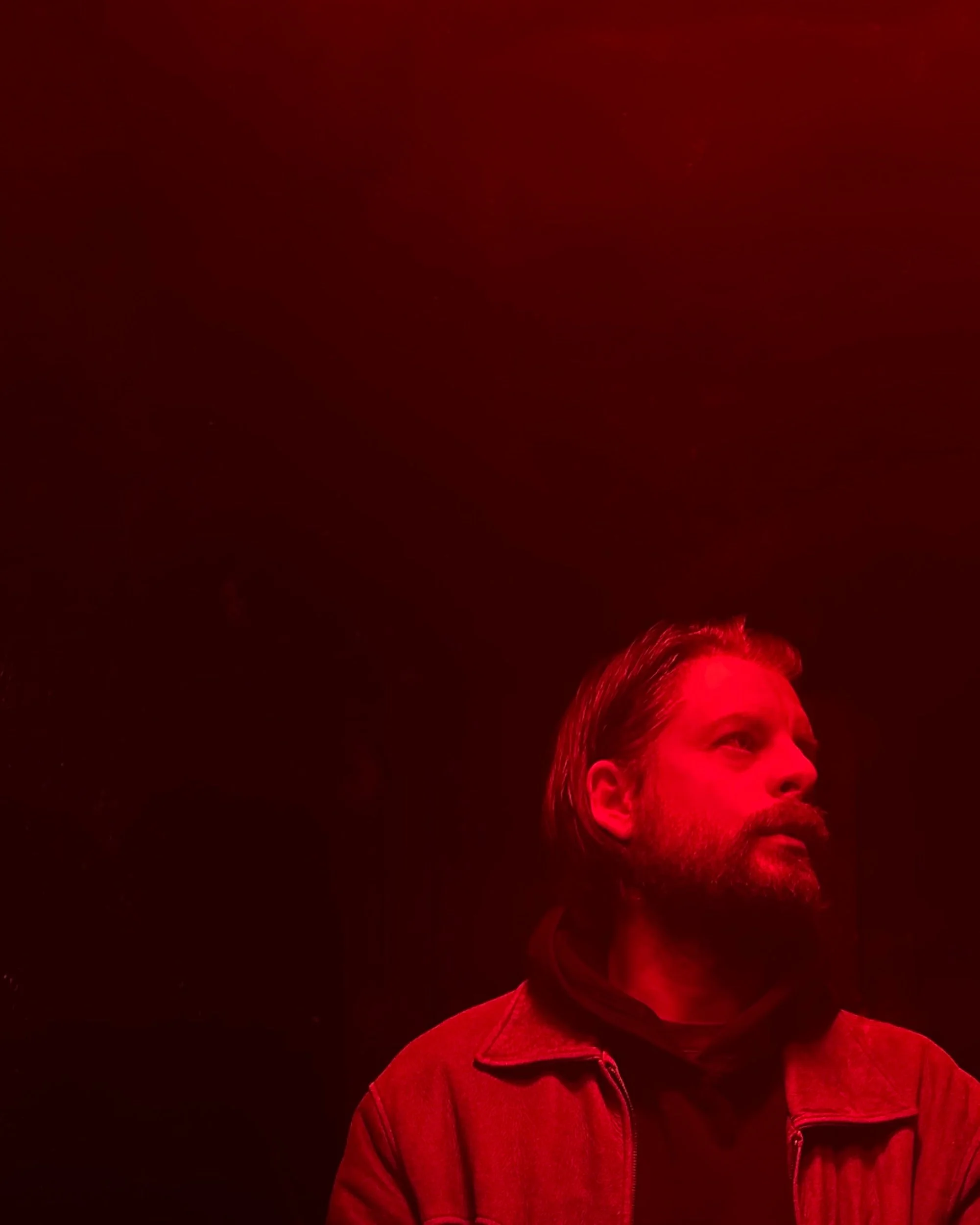 Portrait of music producer Adam Jaffrey at Unwound Studios in South London.