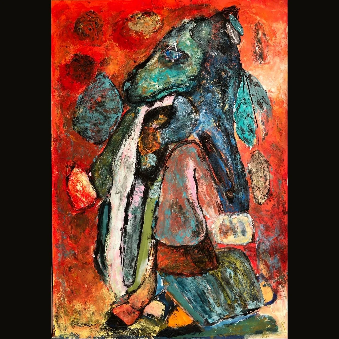 Flaming planet, Indian horse and the hugging girl