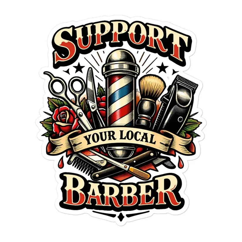 Barber Support Stickers