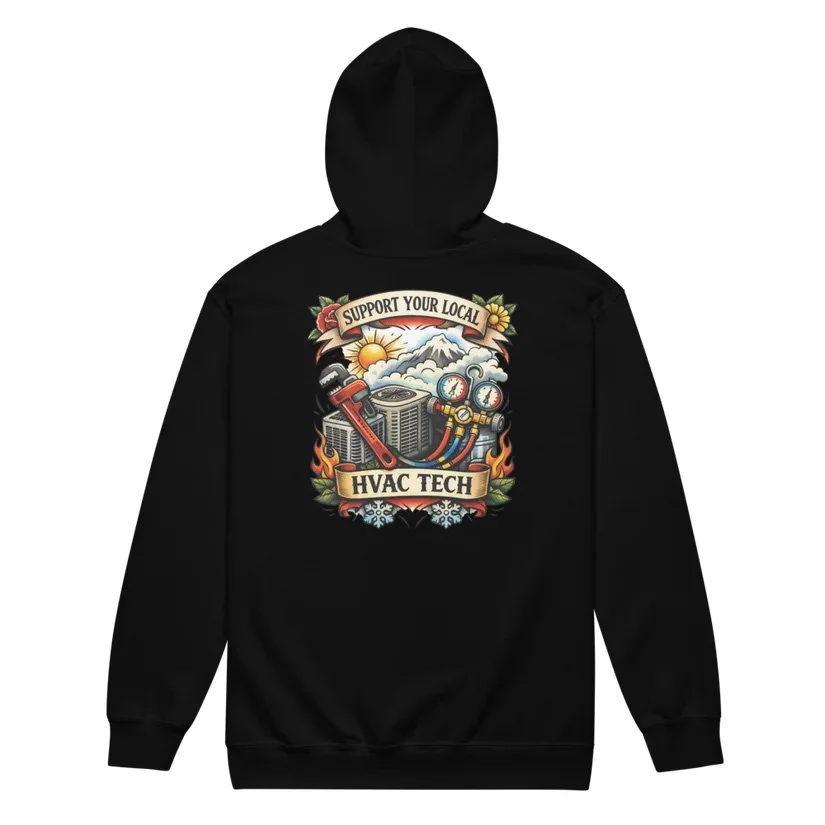 HVAC Support Zip-Up Hoodie