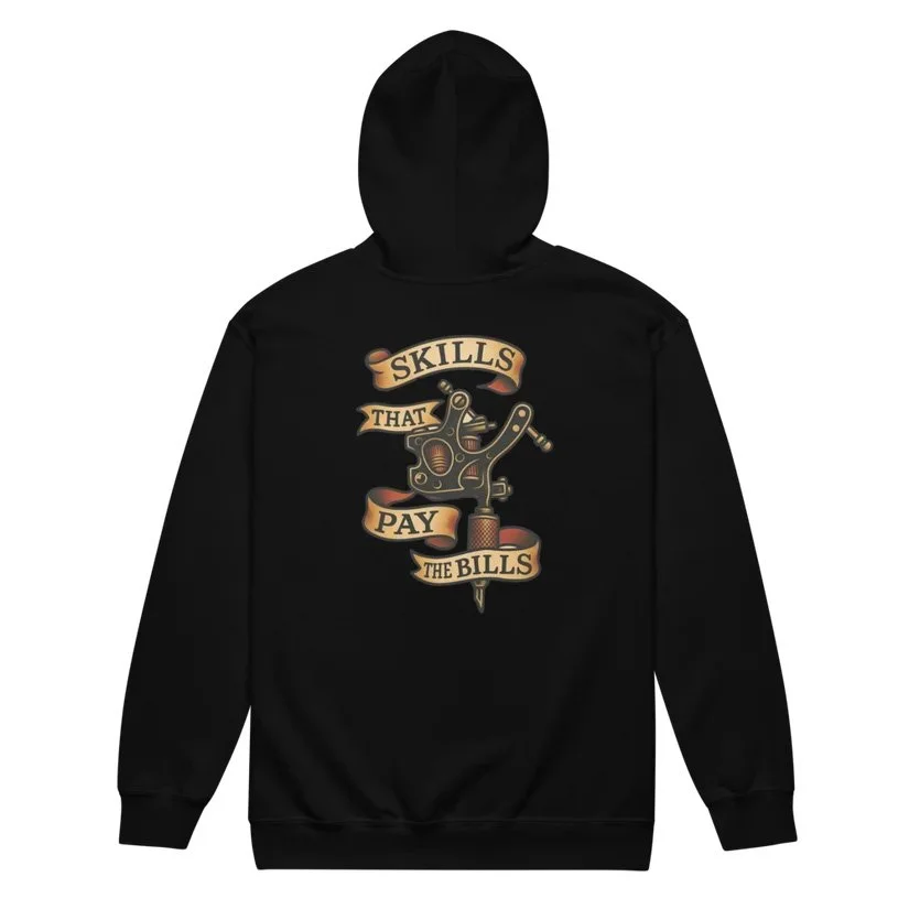 Tattoo Skills Zip-Up Hoodie