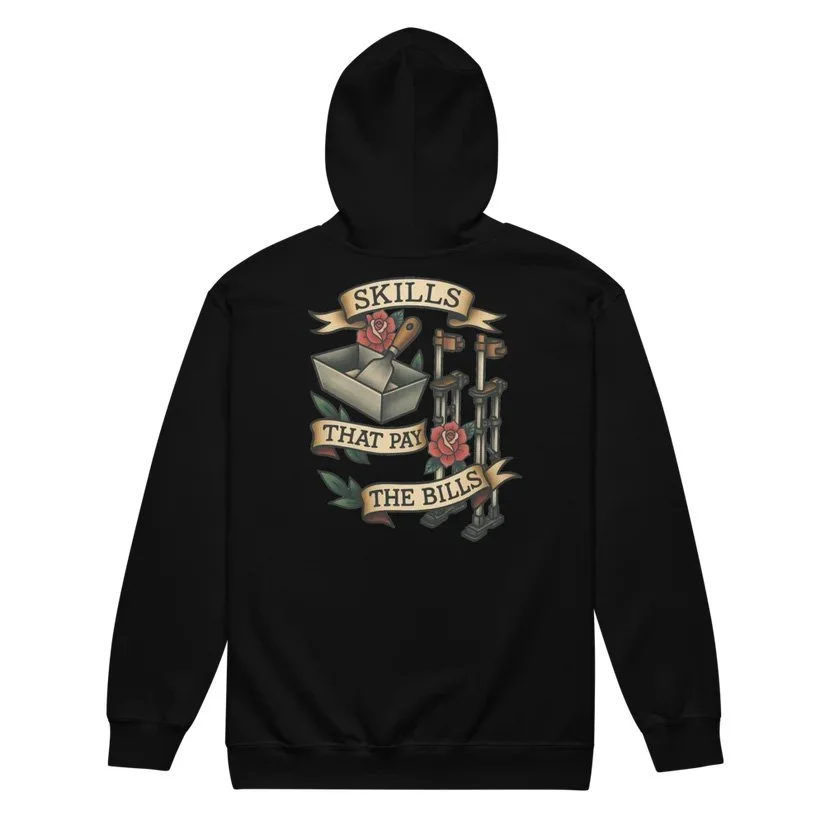 Drywall Skills Zip-Up Hoodie