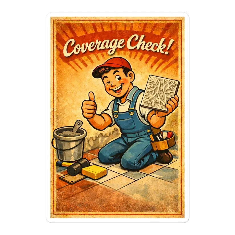 Coverage Check Guy Sticker