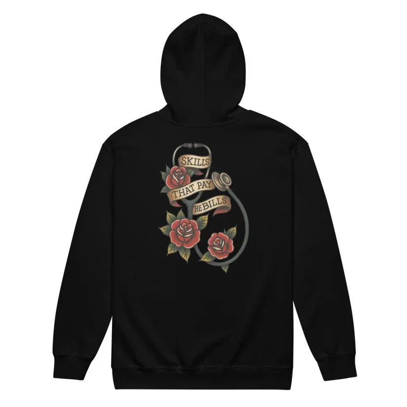 Nursing Skills Zip-Up Hoodie