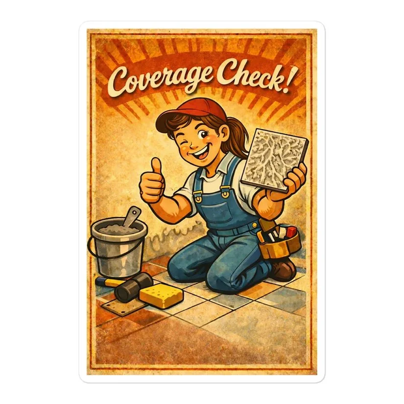 Coverage Check Gal Sticker