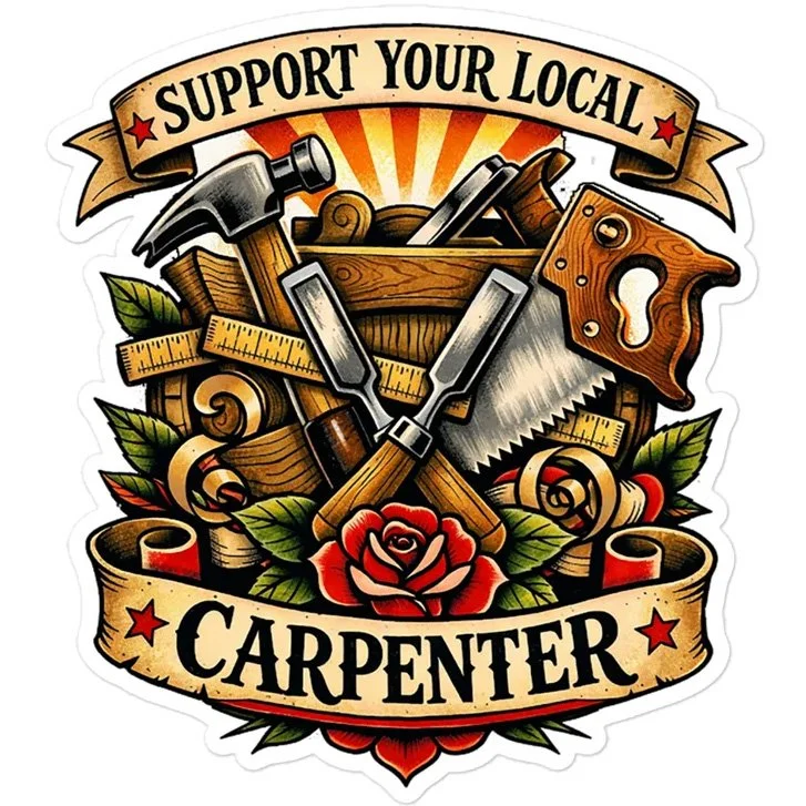 Carpenter Support Stickers