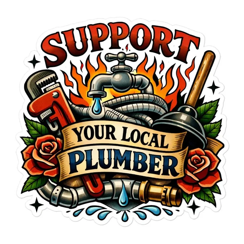 Plumber Support Stickers