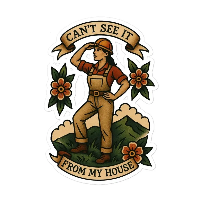 Can't See it Gal Sticker