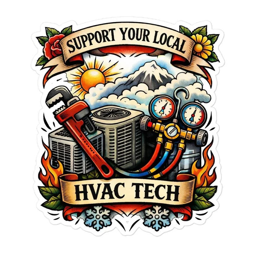 HVAC Support Sticker