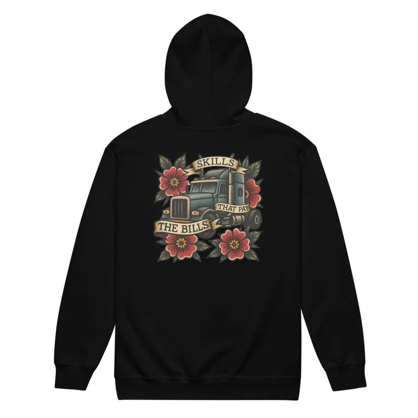 Trucker Skills Zip-Up Hoodie
