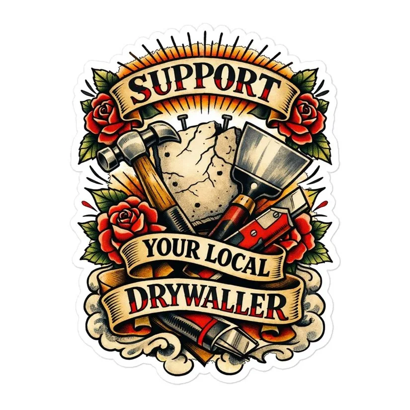 Drywall Support Sticker