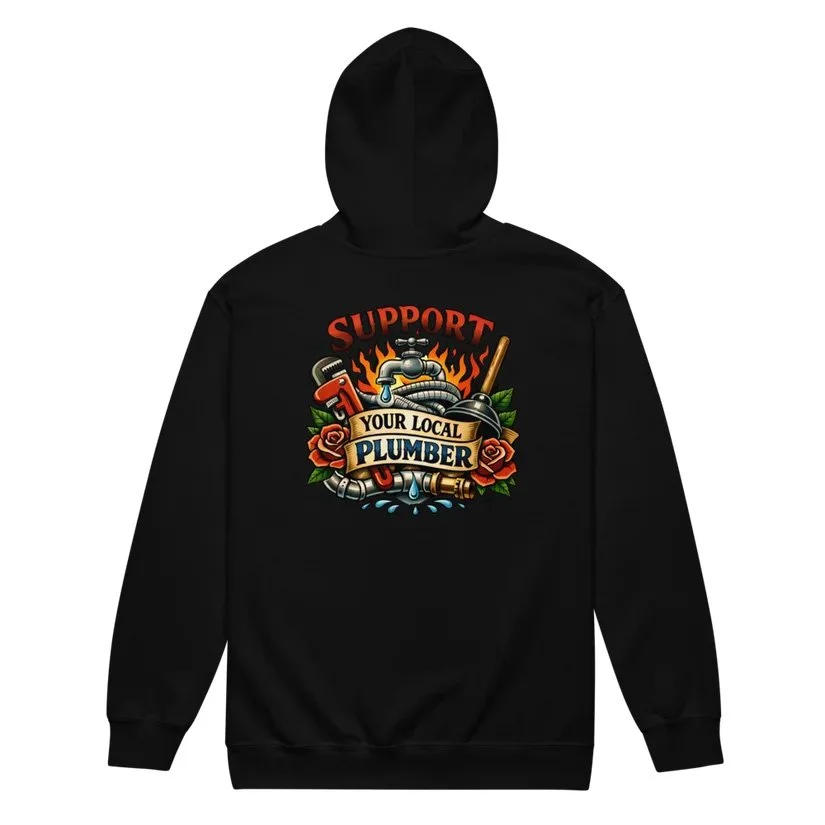 plumber Support Zip-Up Hoodie