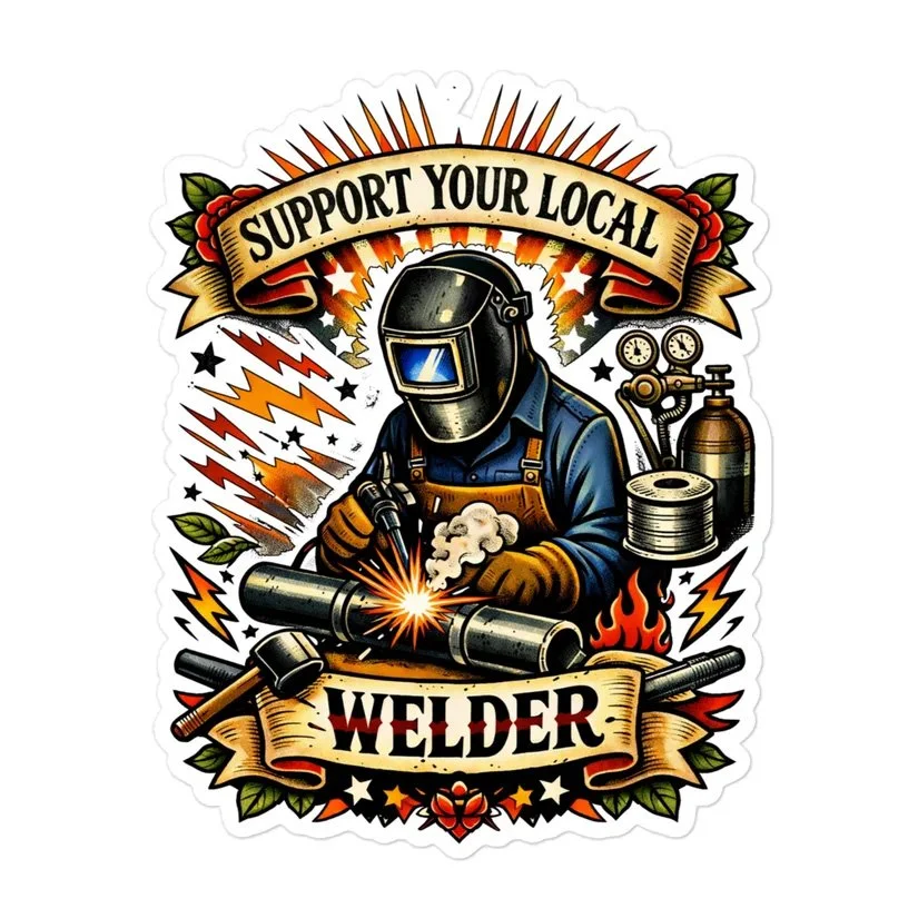 Welder Support Sticker