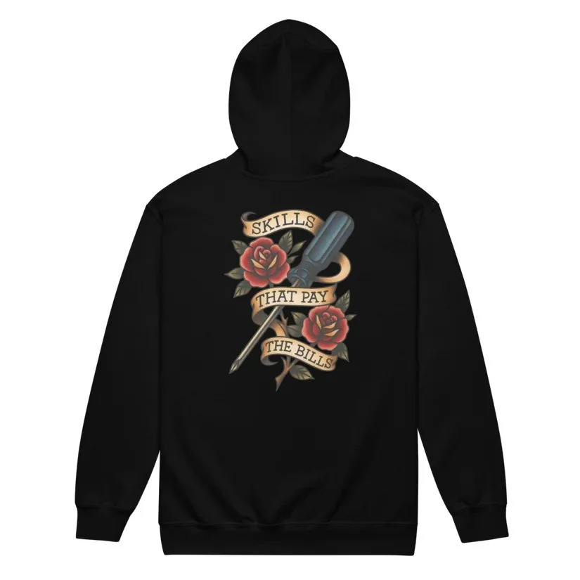 Electrician Skills Zip-Up Hoodie