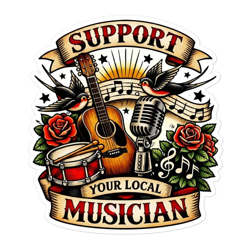 Musician Support Stickers