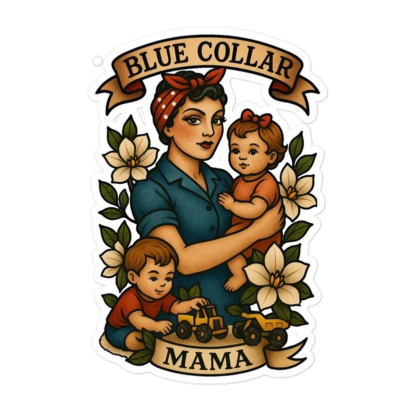 Blue Collar Mama Sticker