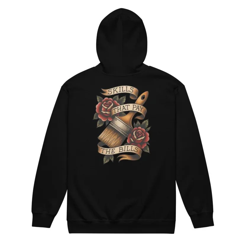 Painter Skills Zip-Up Hoodie