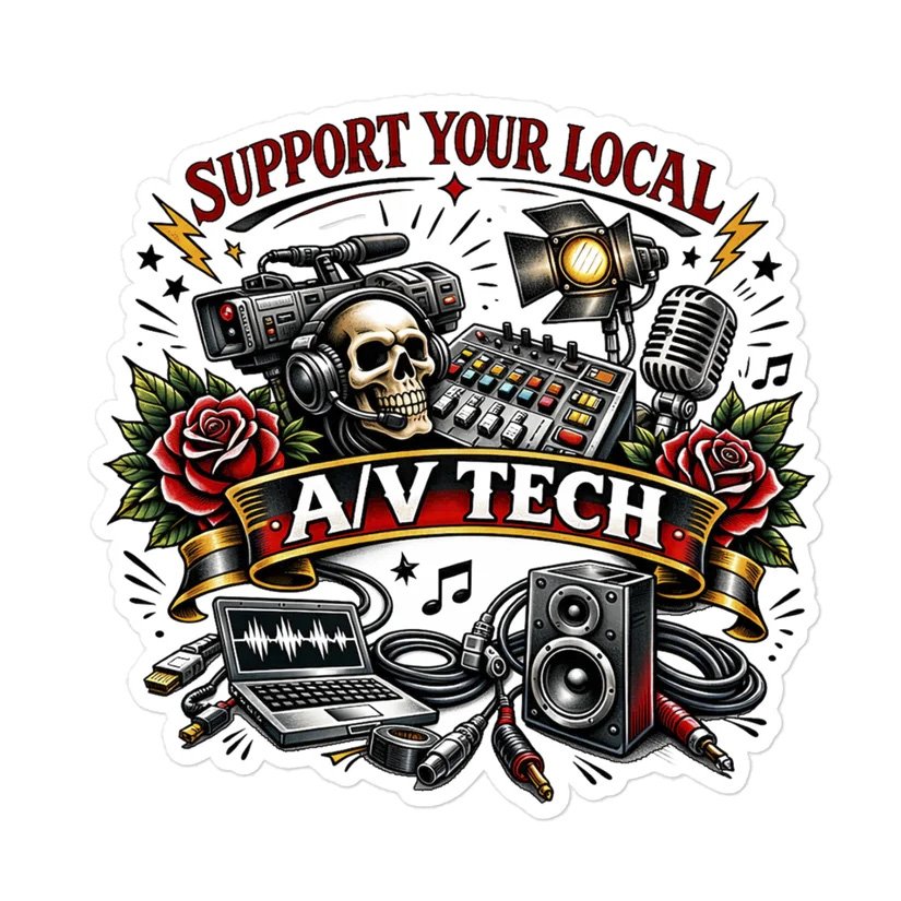 AV Tech Support Sticker