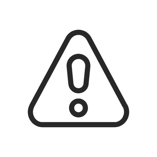 Warning triangle with exclamation mark