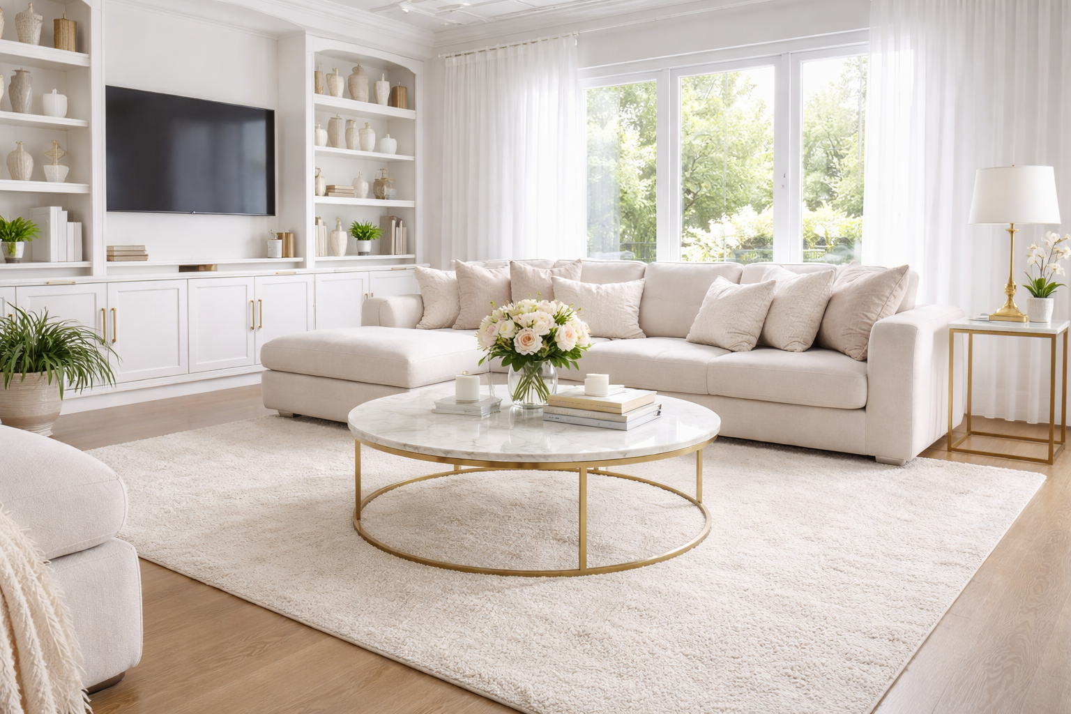 Living room cleaning and staging for Airbnb turnovers in Charleston SC creating a guest-ready space