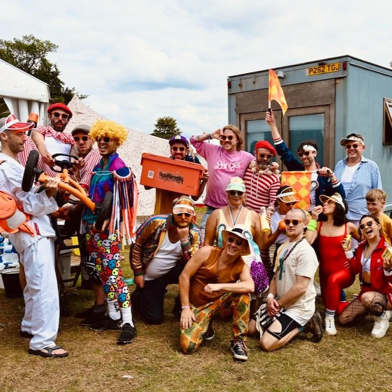 Can't wait to be back out in the fields with our beautiful crew @villagecircus this weekend @shambalafest...

Come find us at Shambolympics every day 1-3pm...

@mikey_snooze 
@desr8322 
@riverlations 
@claire_de_lunacy 
@beatsbydreadj 
@amyislesfreem