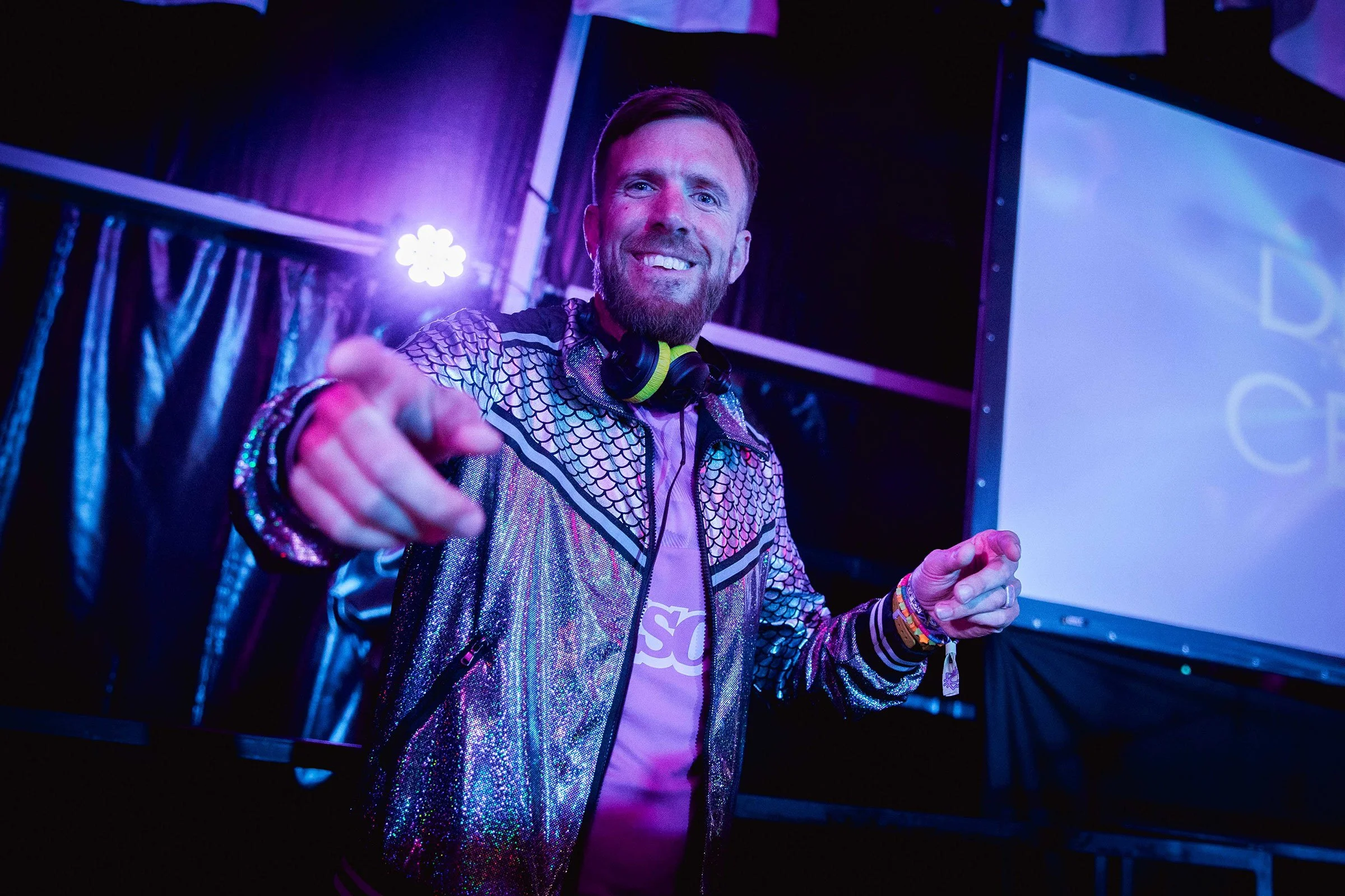 DJ Max Galactic knows how to read the room and play music to make all your guests jump for joy.