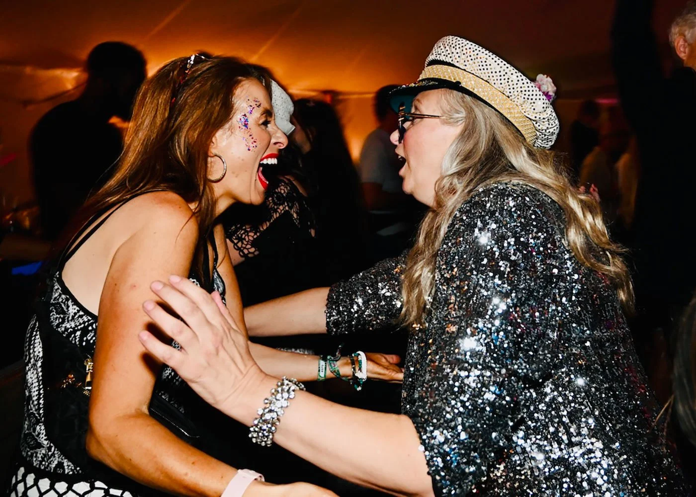 Guests loving the entertainment at a Disco Ceilidh.