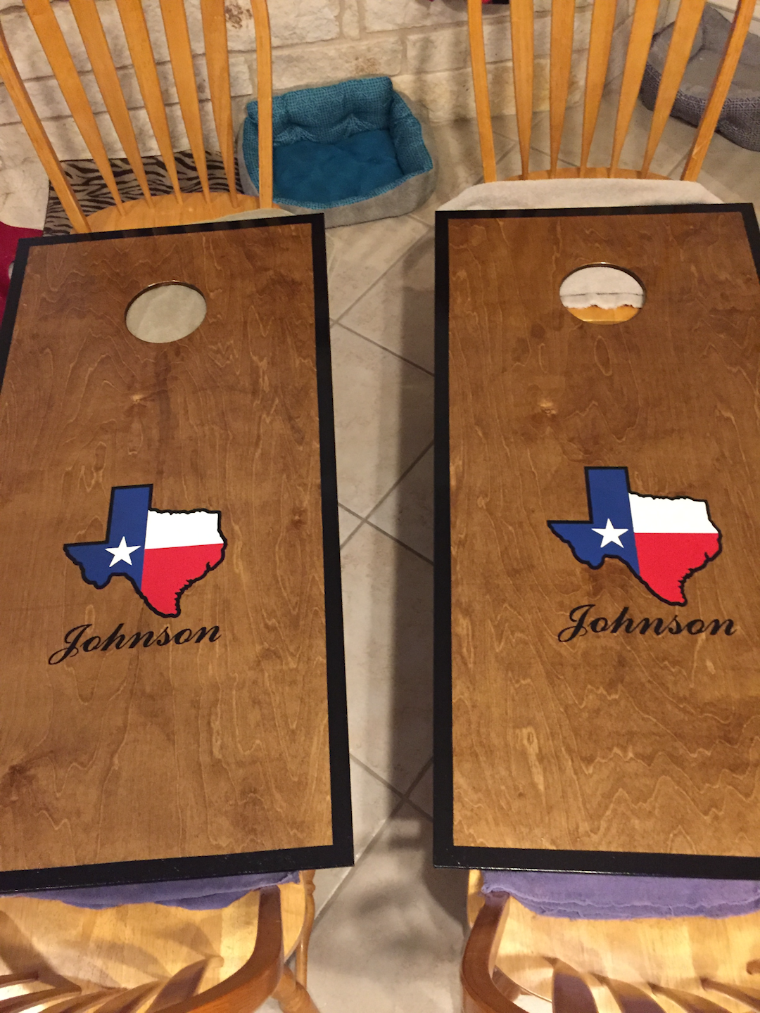 Colored Texas State with Lastname