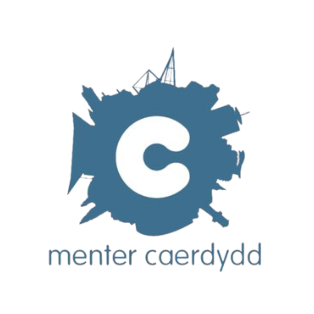 Logo of Menter Caerdydd on a white background.