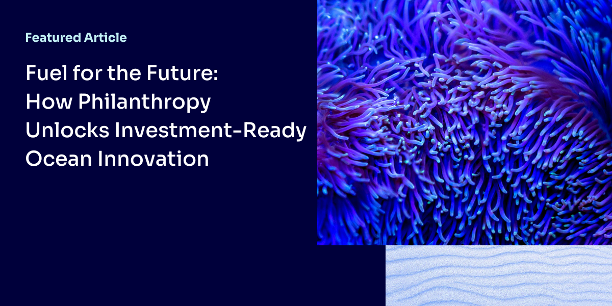 Fuel for the Future: How Philanthropy Unlocks Investment-Ready Ocean Innovation