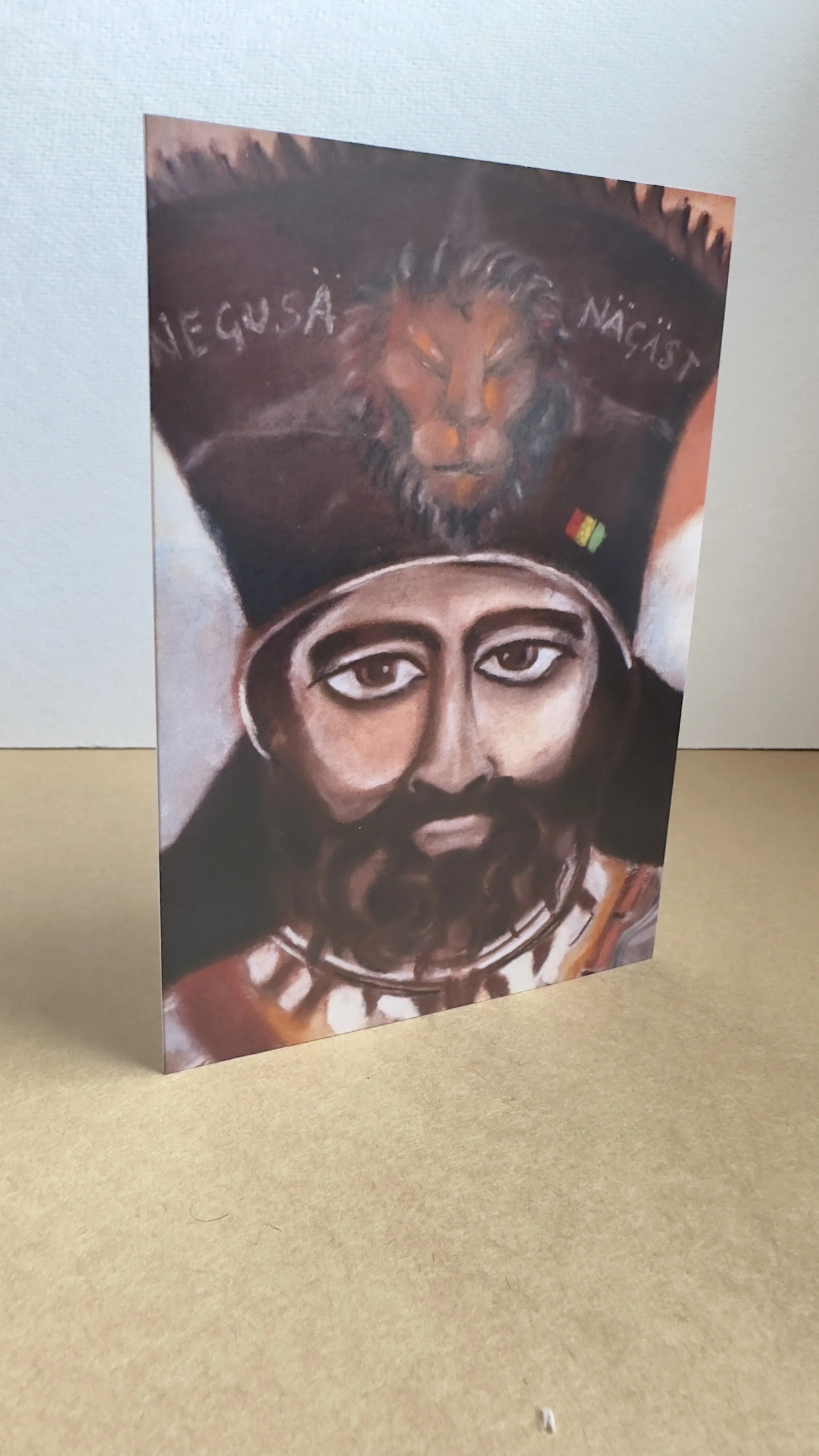 Product Haile Selassie Greeting Card – Original Artwork by Marcia Brown