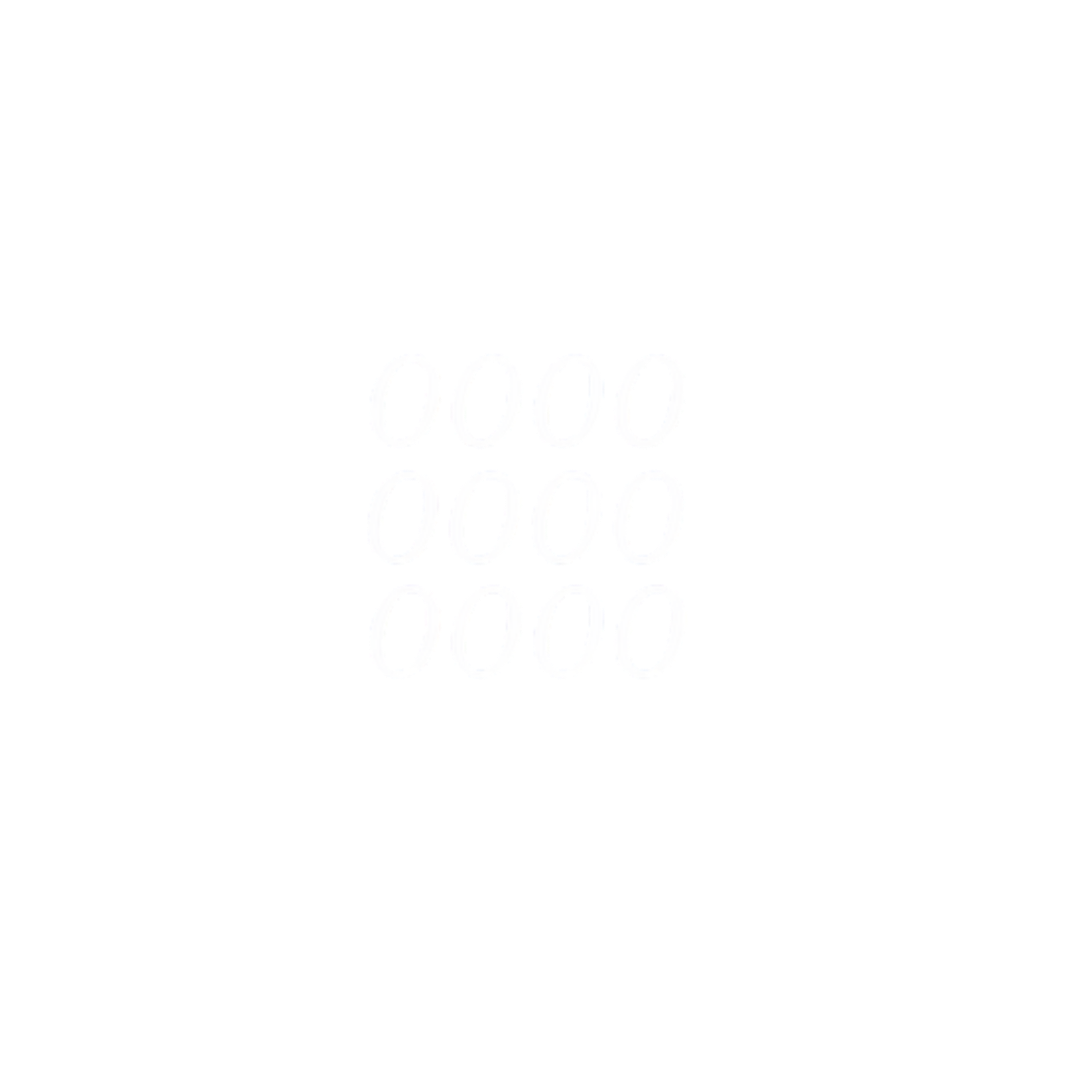 Black background with white text showing the word 'loading' above three rows of six white zeros.