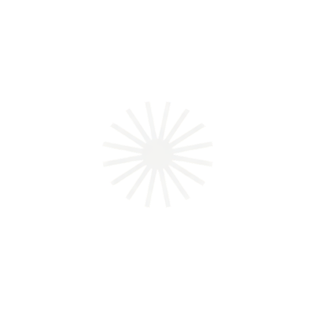 Black background with a white circular pattern resembling a stylized starburst or snowflake in the center.