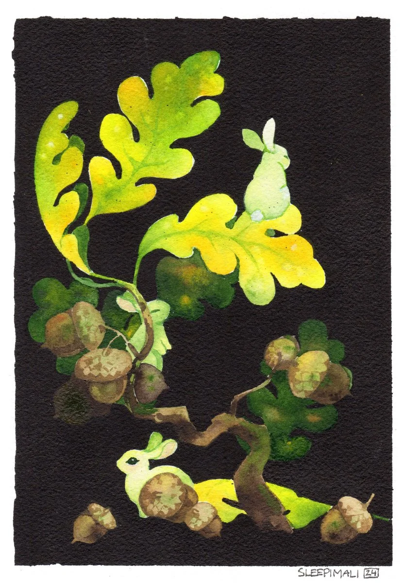 Plant challenge - Oak Bunnies - by SleepiMali - small.jpg