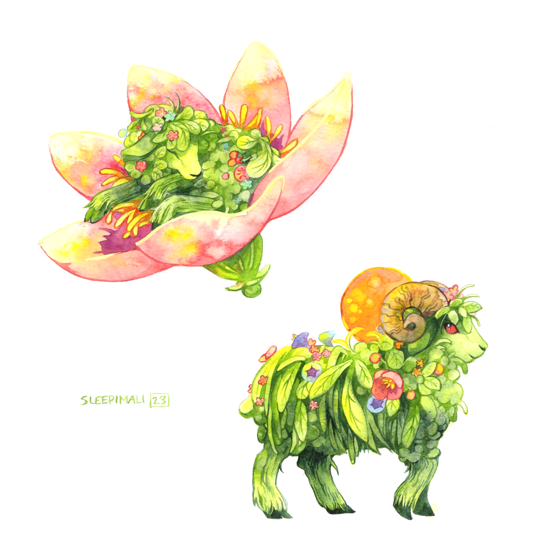 Garden sheep stickers - by SleepiMali small version.png