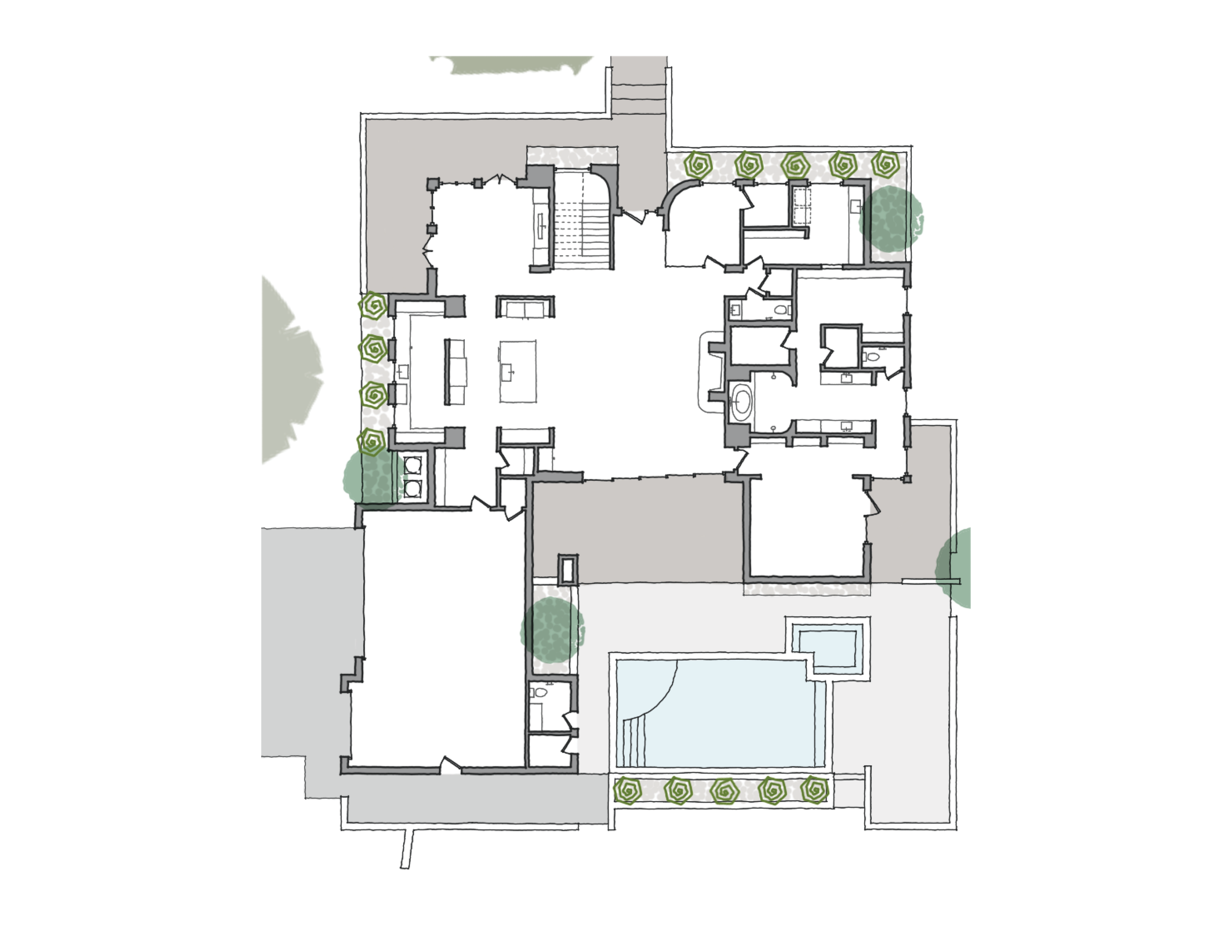 Custom Corner Lot Floor Plan Design