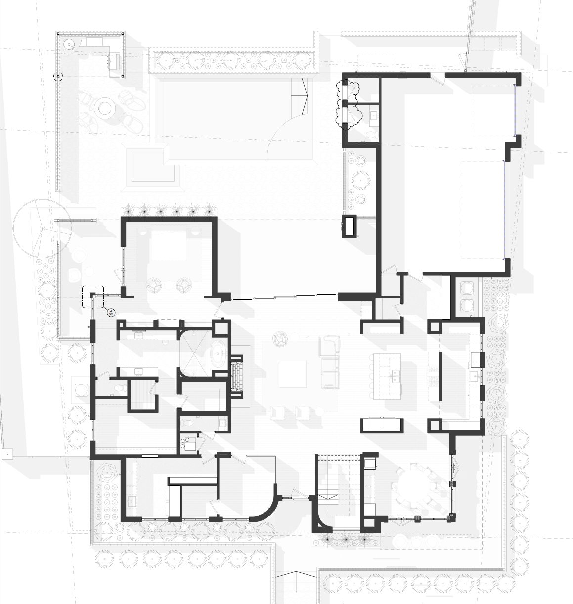 Architect's Floorplan of the Fitzpatrick Residence in Nichols Hills