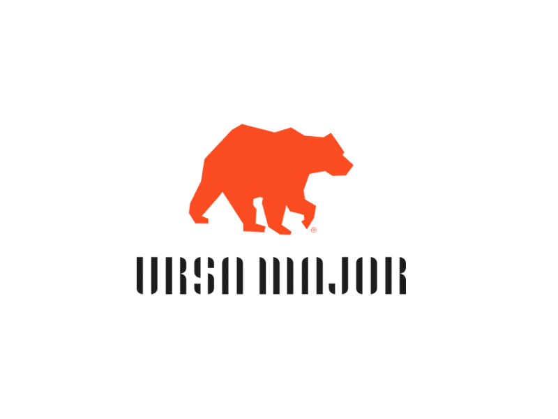 A black background with an orange silhouette of a dinosaur, specifically a T-Rex, and the text 'URSM MILJOR' beneath it.