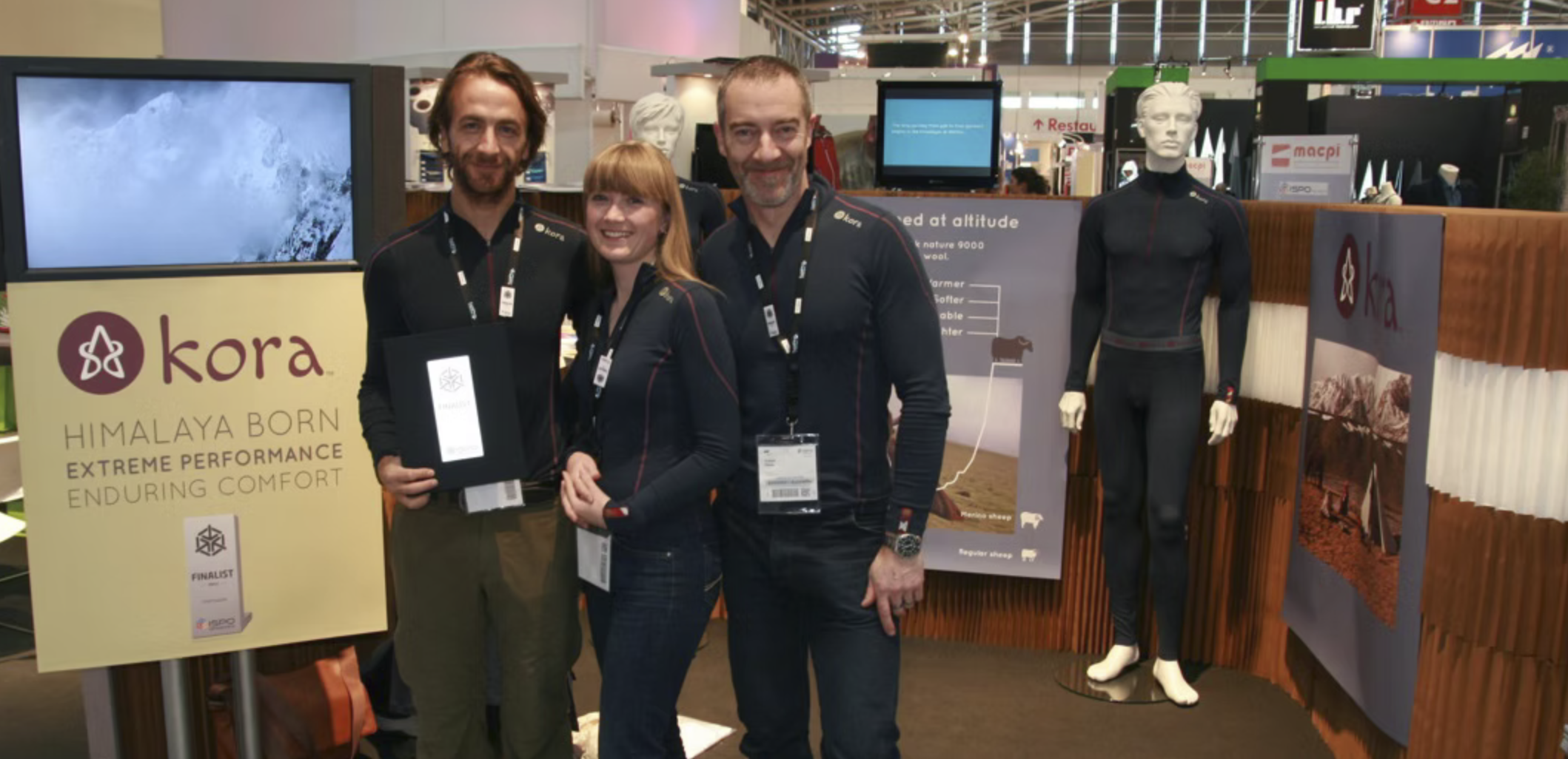 Michael, Ruth and Richard at the ISPO trade show
