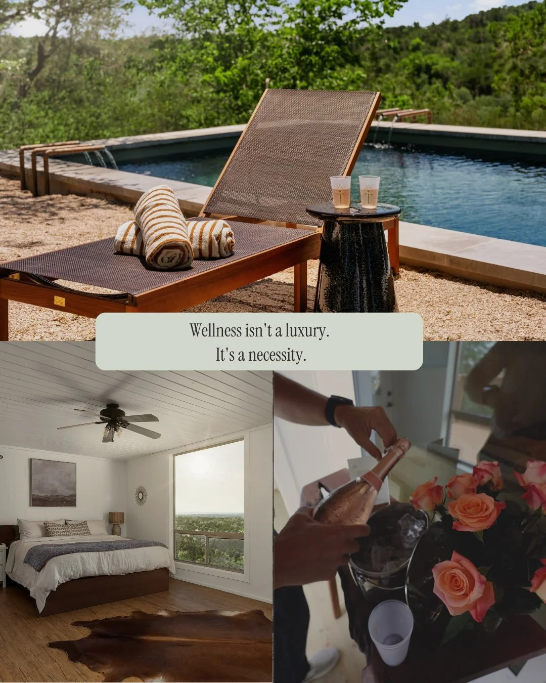 👉🏻Ready to book 

Slow down. Breathe deeper. Take time for yourself.

At Tranquilo, every part of your stay is designed to help you relax. Enjoy peaceful Hill Country views, spend time in the glass-front sauna, soak in the wood-fired hot tub, exper
