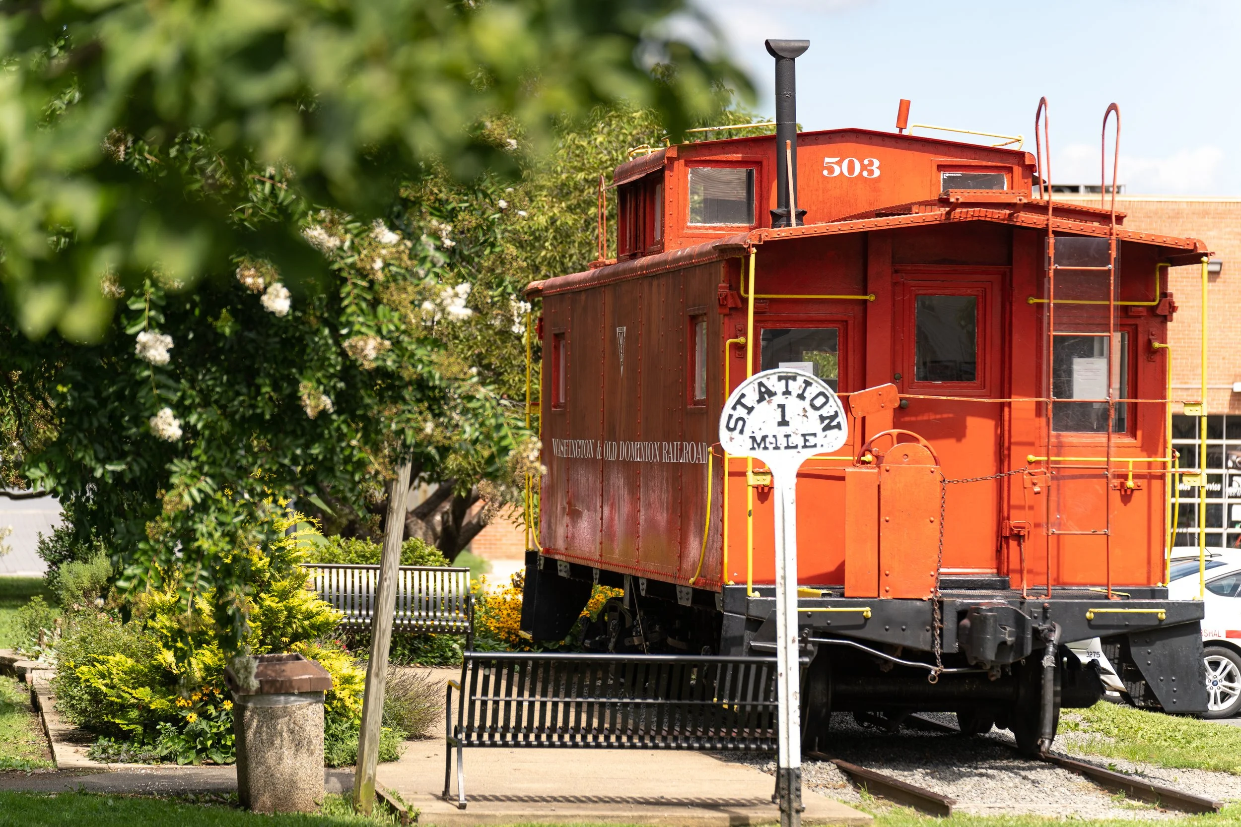Famous caboose in the Town of Vienna in VIrginia.