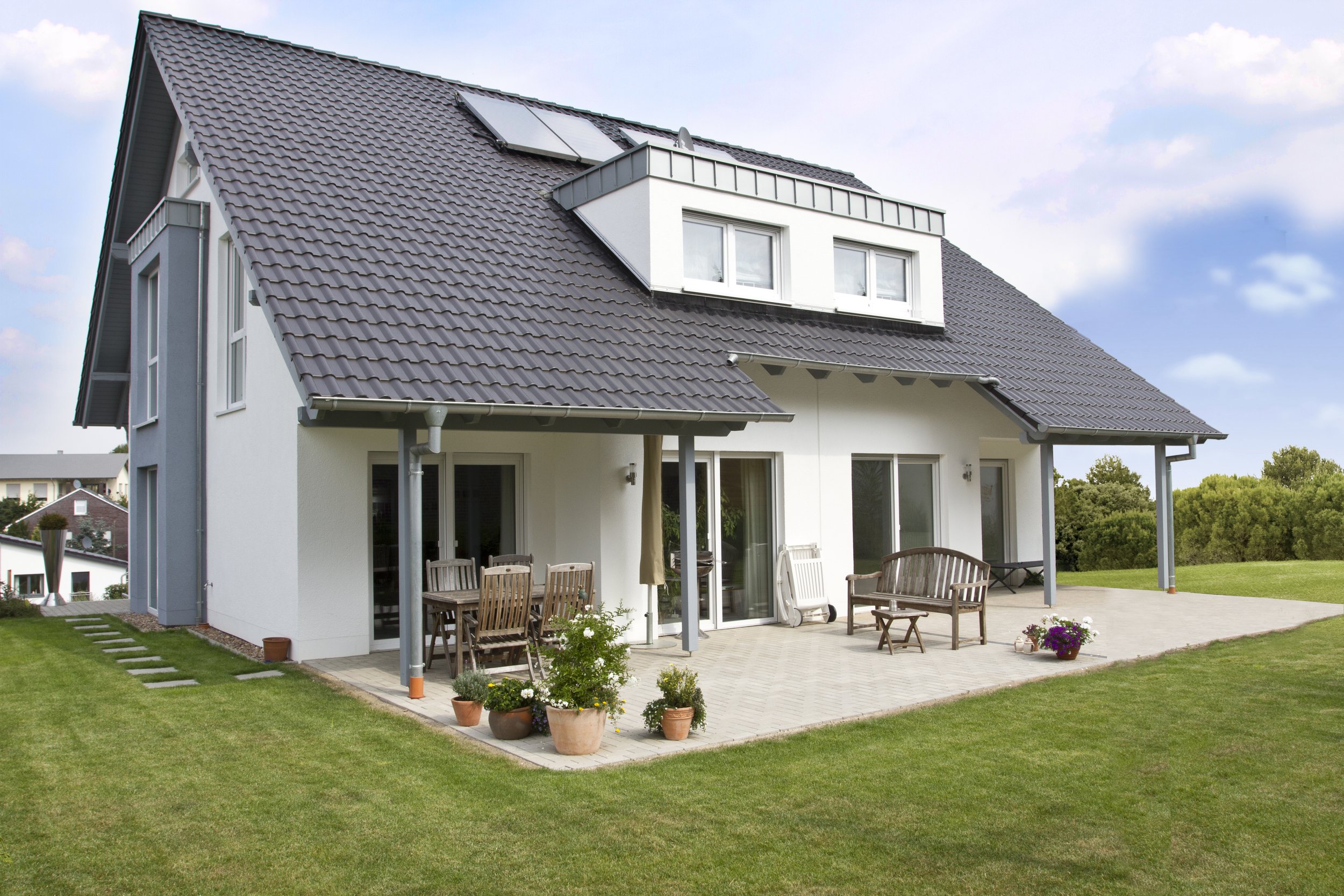 Haus mit Fenstern