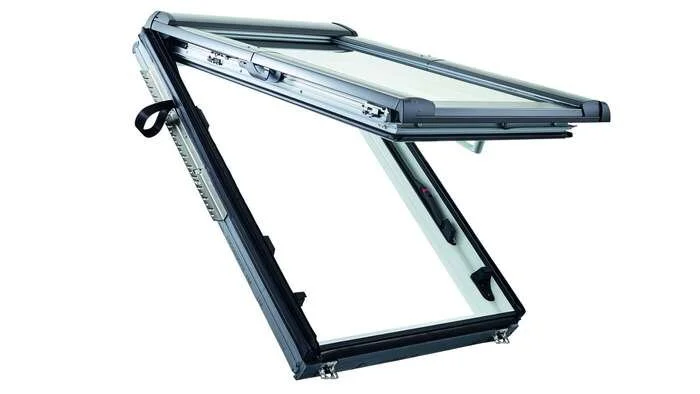 Roto Designo R8 Klapp-Schwingfenster, Öffnungsmechanik