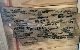 Montana Hand-Carved Wooden Wall Clock