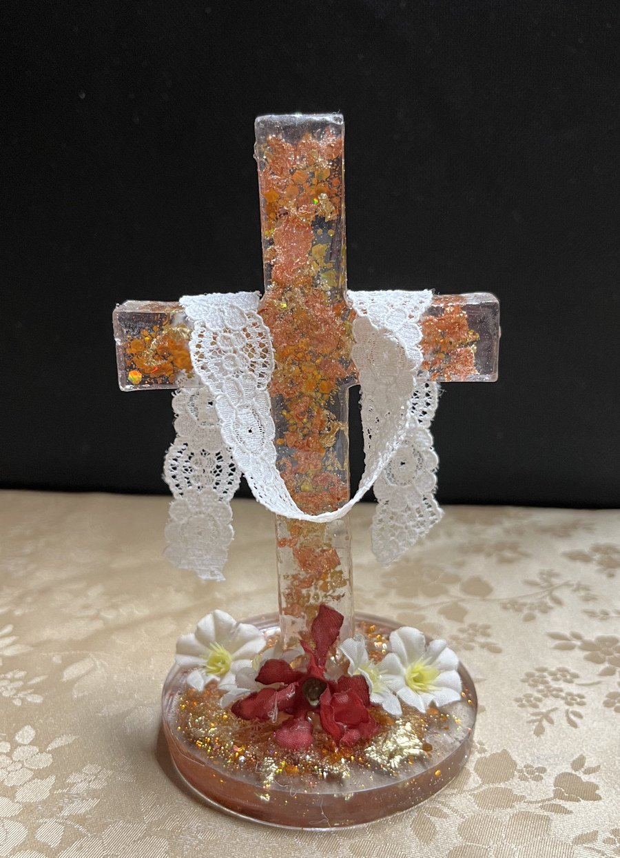 Customizable Handcrafted 5" Resin Cross