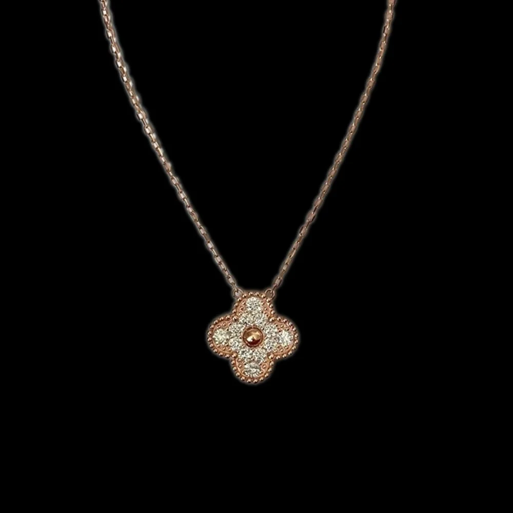 rose gold clover necklace Black.jpg